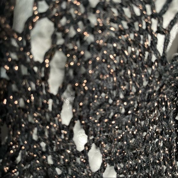 Loose Crochet Knit Sparkle Sweater XS - Picture 6 of 13